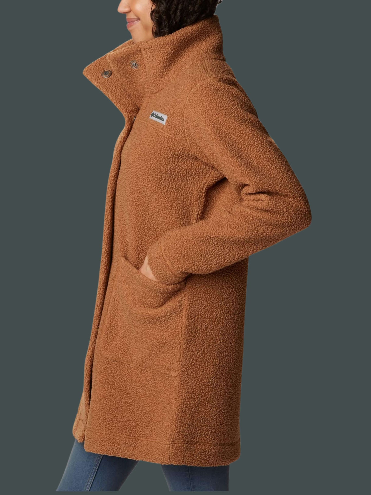 Womens Long Sherpa Jacket Panorama Style