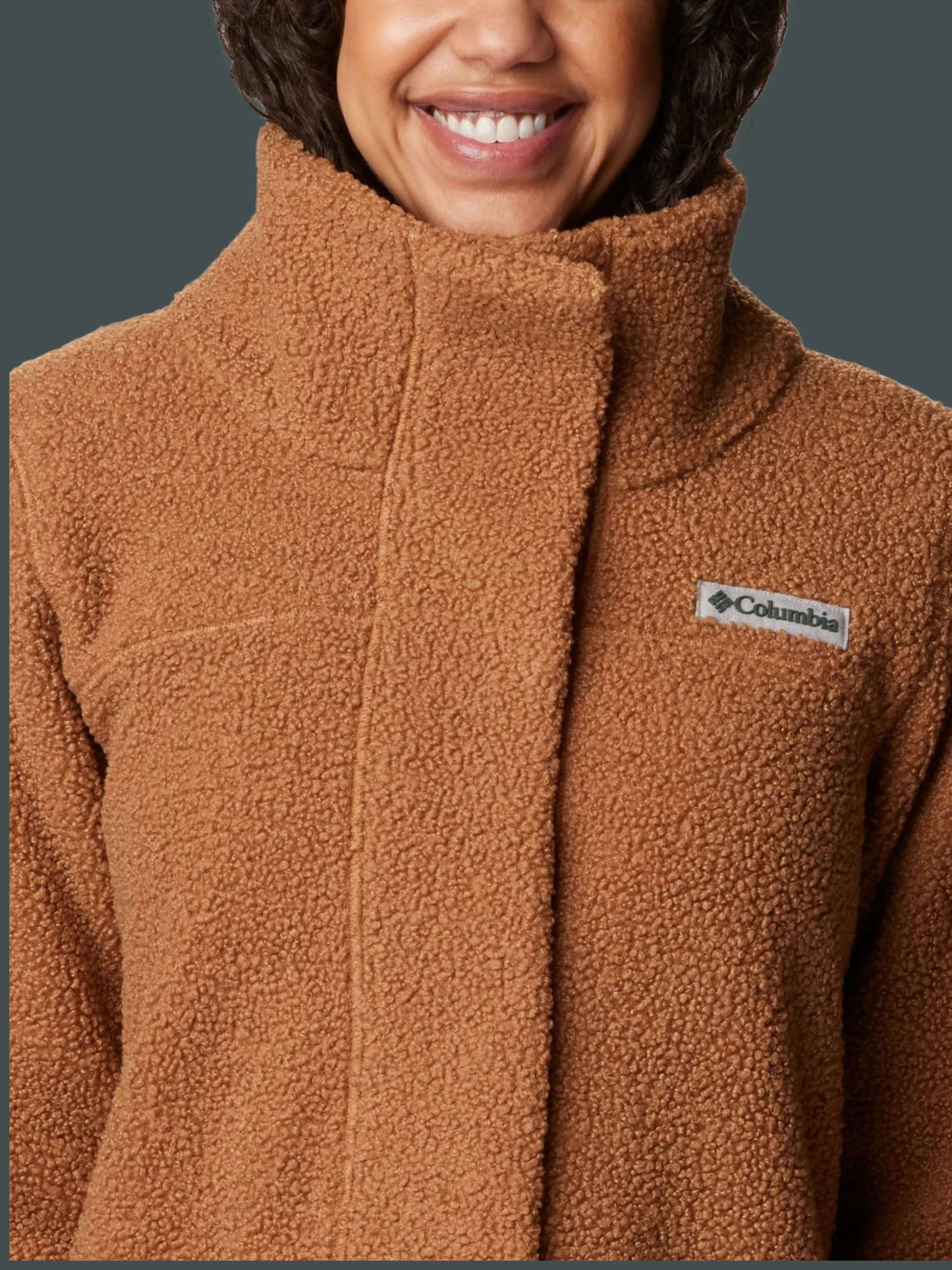 Womens Long Sherpa Jacket Panorama Style