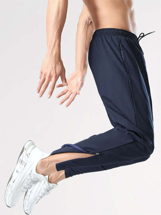 Breathe Easy: Quick-Dry Ice Silk Drawstring Trousers