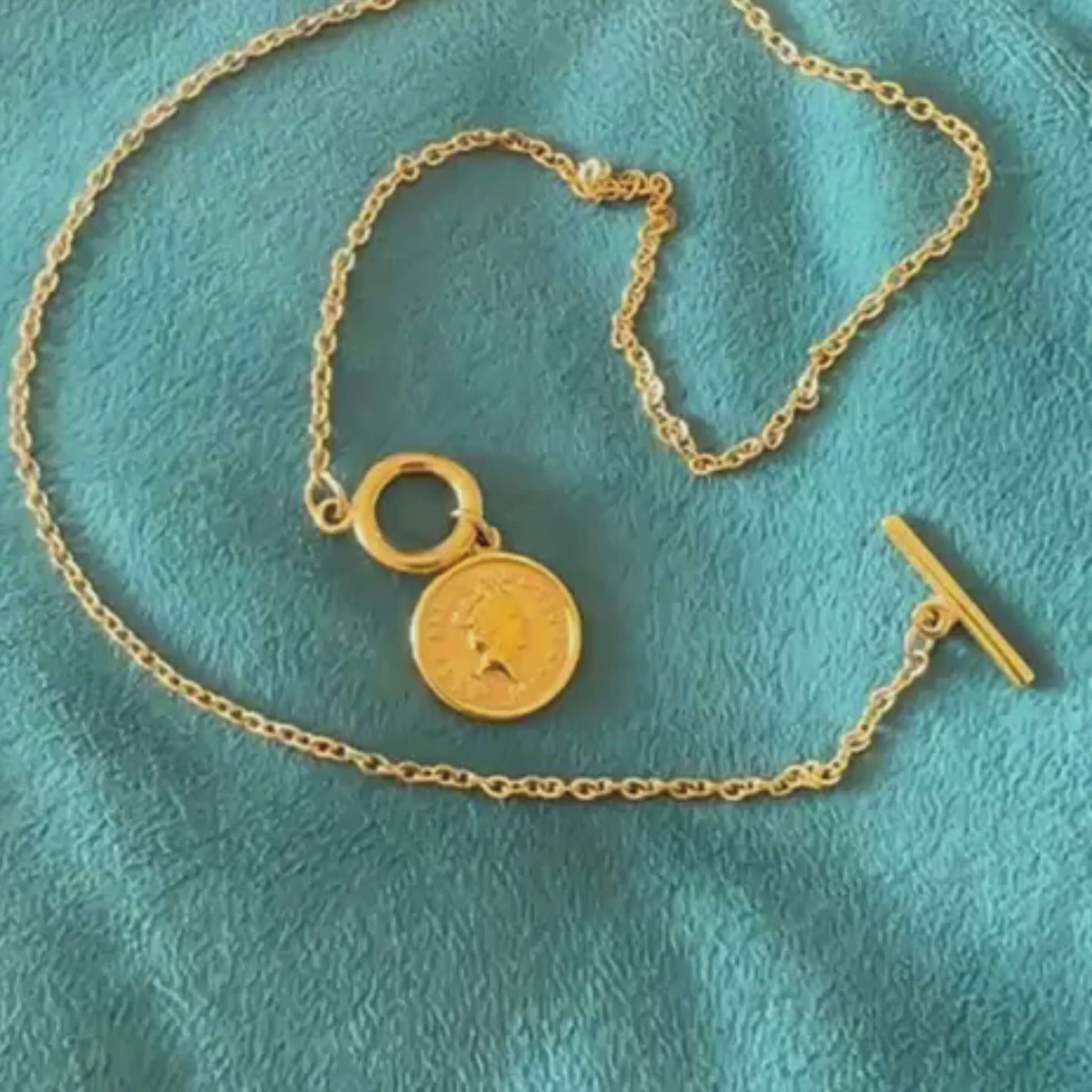 Royal Heritage: Hypoallergenic Vintage Medallion Coin Necklace