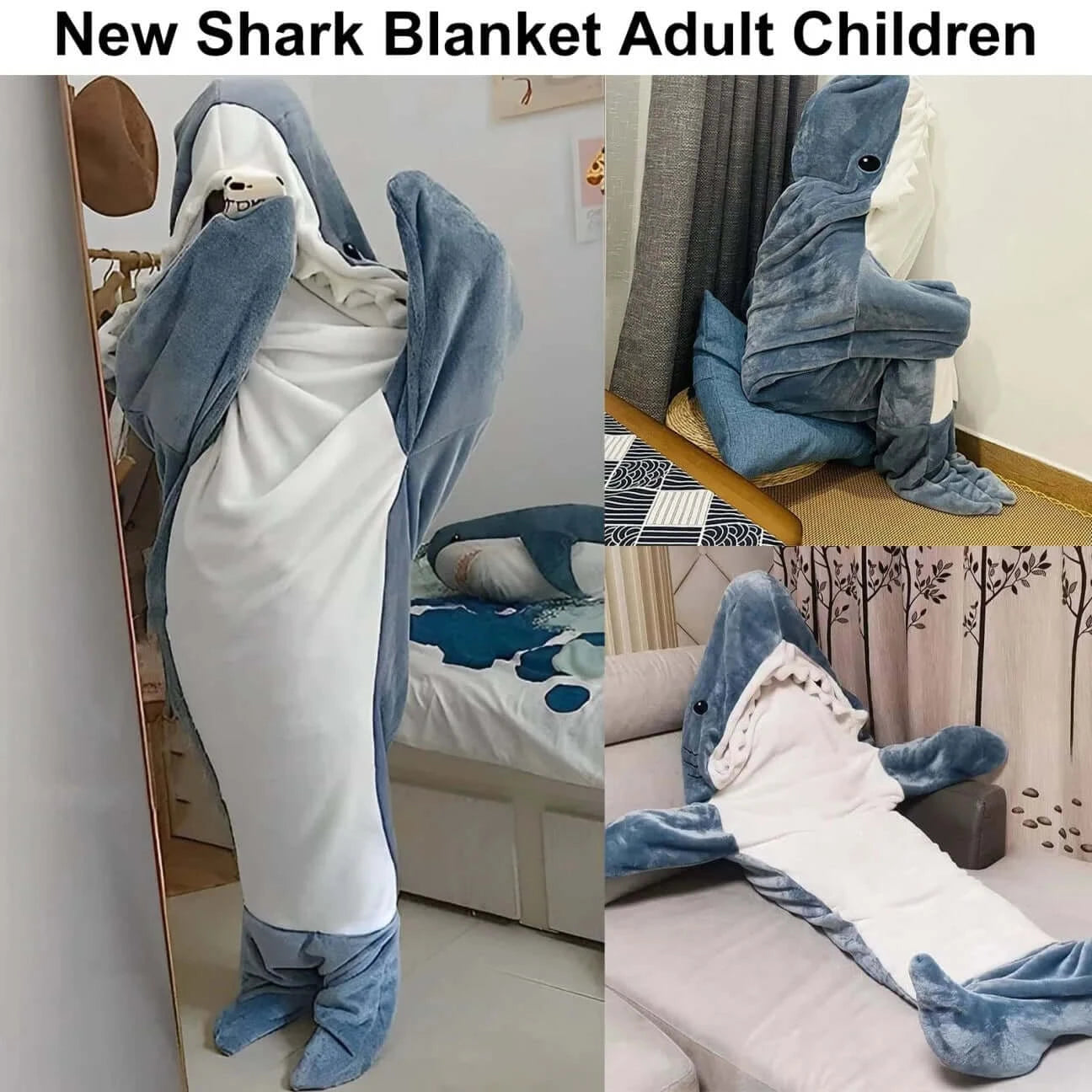 Snuggle with Jaws: Shark-Shaped Wearable Blanket