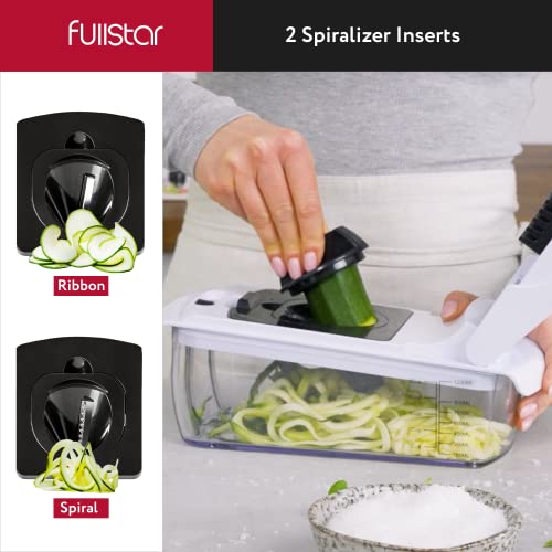 Vegetable Chopper, Cutter Spiralizer, Slicer - Onion Dicer Potato Fry Cutter (9-in-1 Chopper - White) | GreenLifeHuman Emporium