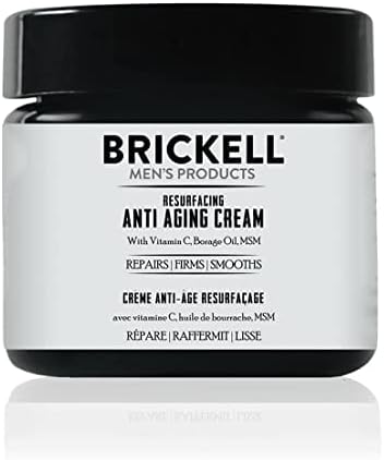 Natural & Organic with Vitamin C - Brickell Resurfacing Anti-Aging Cream for Men - Scented & unscented 57g8 | GreenLifeHuman Emporium