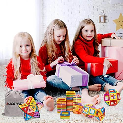 Magnetic Construction Stacking Building Blocks 64 pcs | GreenLifeHuman Emporium
