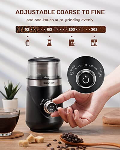 Stainless Steel Electric Coffee & Spice Grinder 