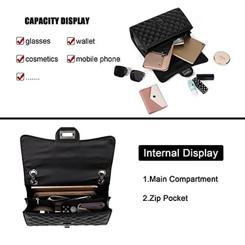 Stylish Quilted Bag - Shoulder & Crossbody Design